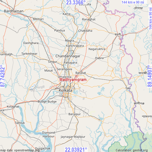 Madhyamgram on map