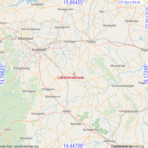 Lakshmeshwar on map