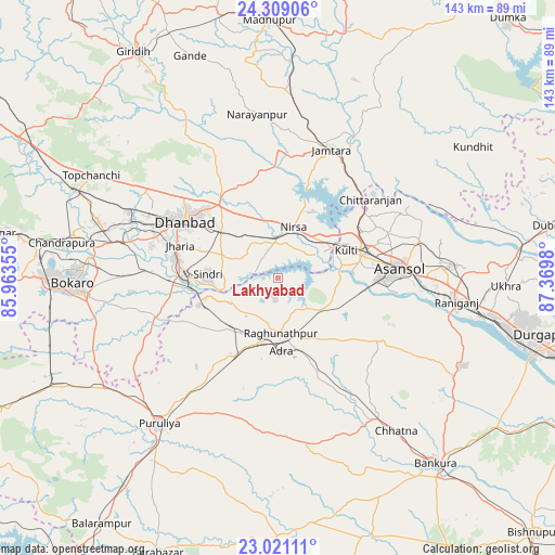 Lakhyabad on map