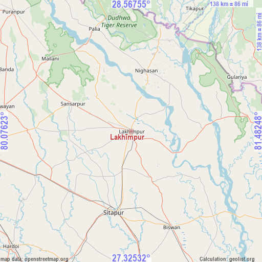 Lakhīmpur on map