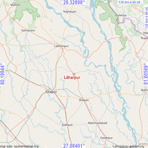 Lāharpur on map