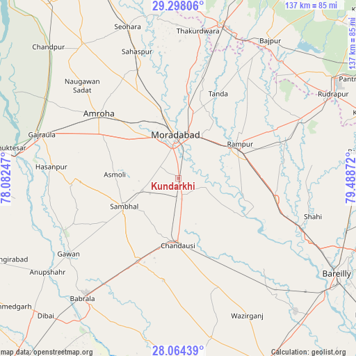 Kundarkhi on map