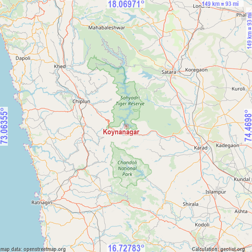 Koynanagar on map