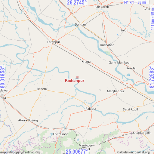 Kishanpur on map