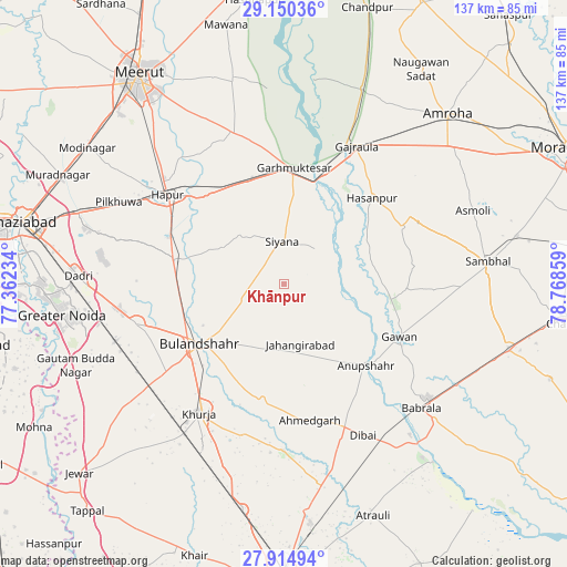 Khānpur on map