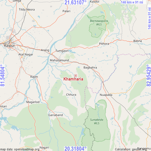 Khamharia on map