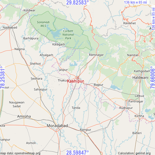 Kashipur on map