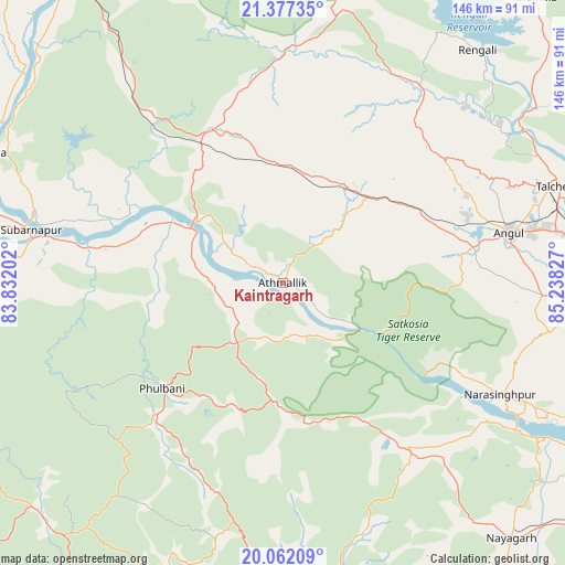 Kaintragarh on map