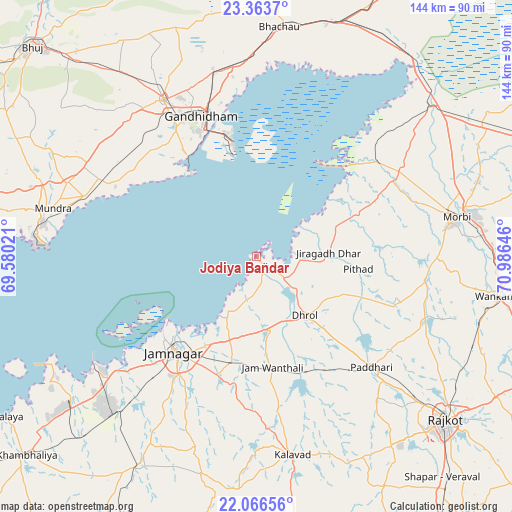 Jodiya Bandar on map