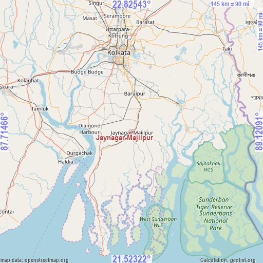 Jaynagar-Majilpur on map