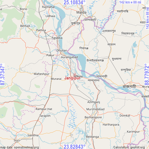 Jangipur on map
