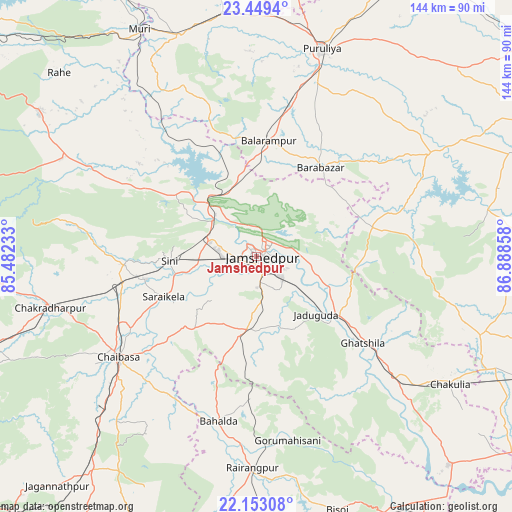 Jamshedpur on map
