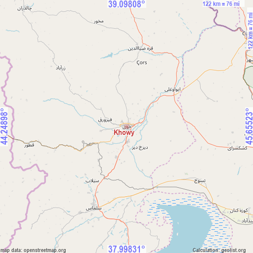 Khowy on map