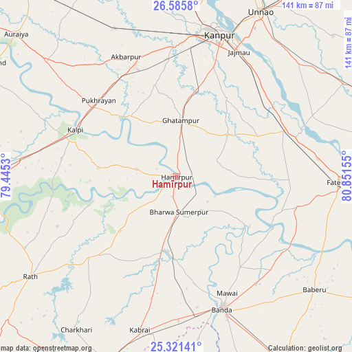 Hamīrpur on map