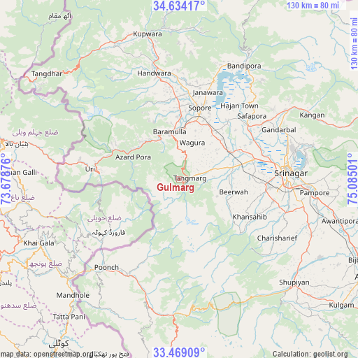 Gulmarg on map