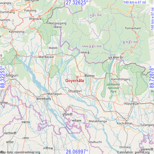 Goyerkāta on map