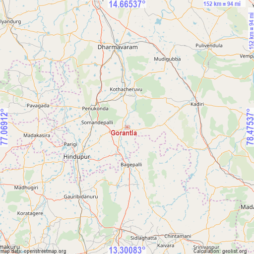 Gorantla on map