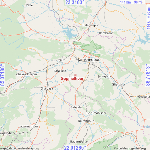 Gopināthpur on map