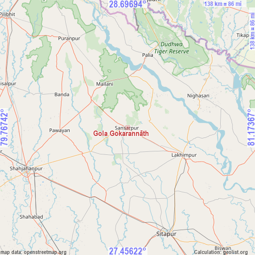 Gola Gokarannāth on map