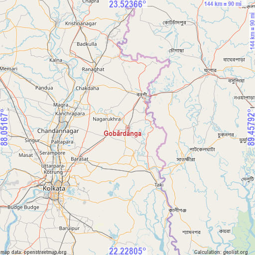Gobārdānga on map