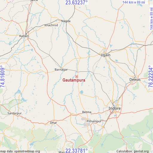 Gautampura on map