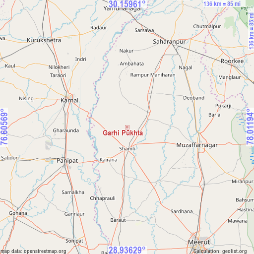 Garhi Pūkhta on map