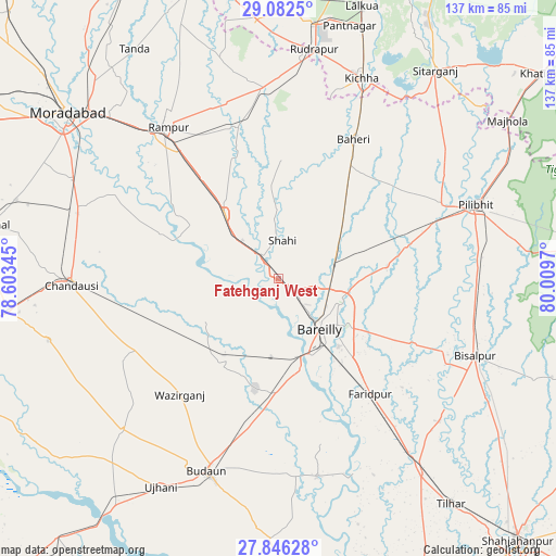 Fatehganj West on map