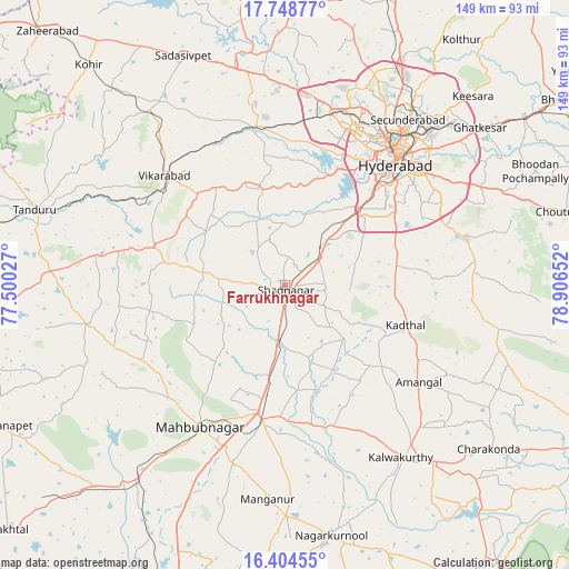 Farrukhnagar on map