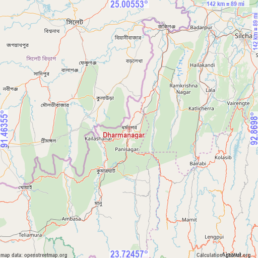 Dharmanagar on map