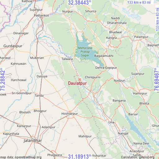 Daulatpur on map
