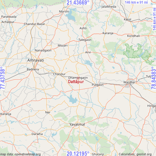 Dattāpur on map