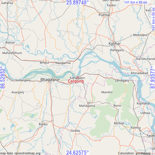 Colgong on map