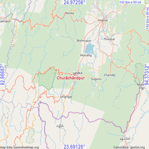 Churāchāndpur on map
