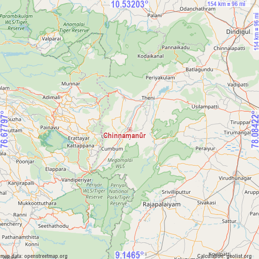 Chinnamanūr on map