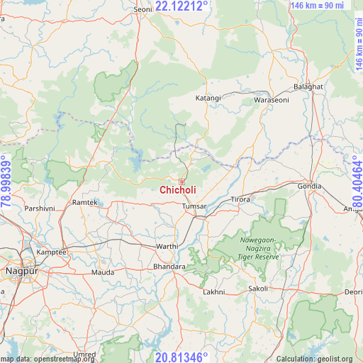 Chicholi on map