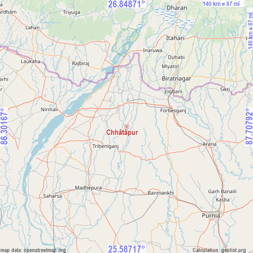 Chhātāpur on map