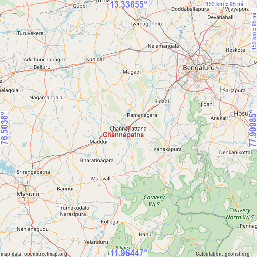 Channapatna on map