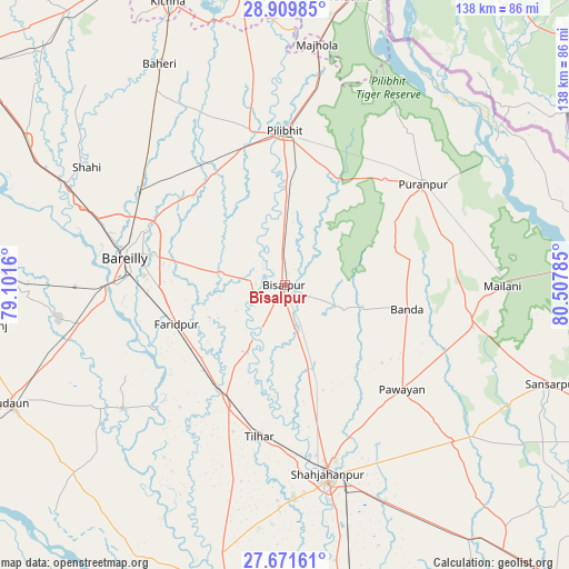 Bīsalpur on map