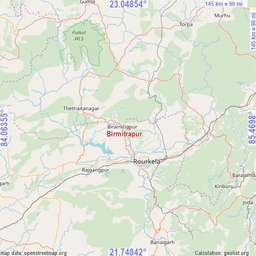 Birmitrapur on map