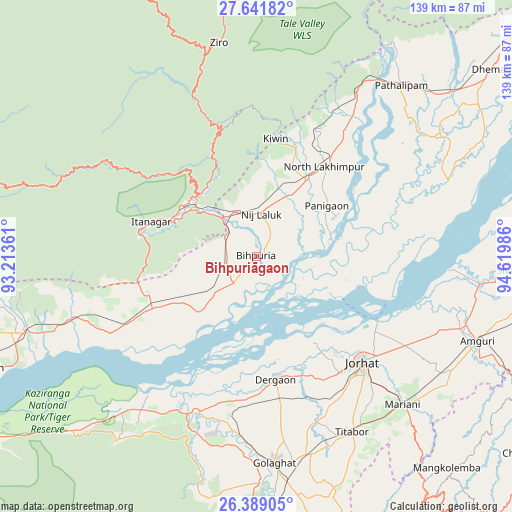Bihpuriāgaon on map