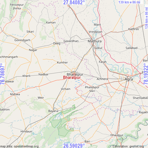 Bharatpur on map