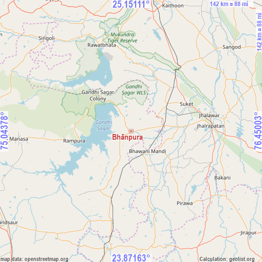 Bhānpura on map