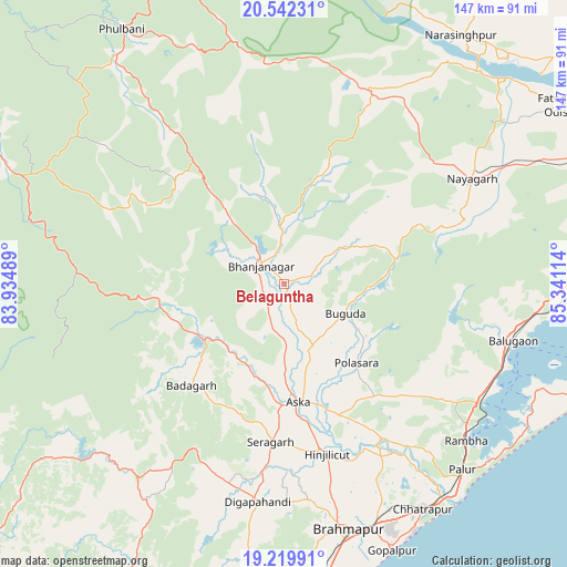 Belaguntha on map
