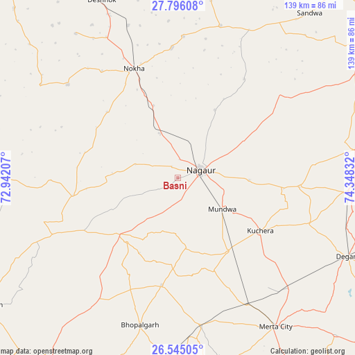 Basni on map