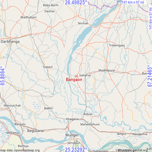 Bangaon on map
