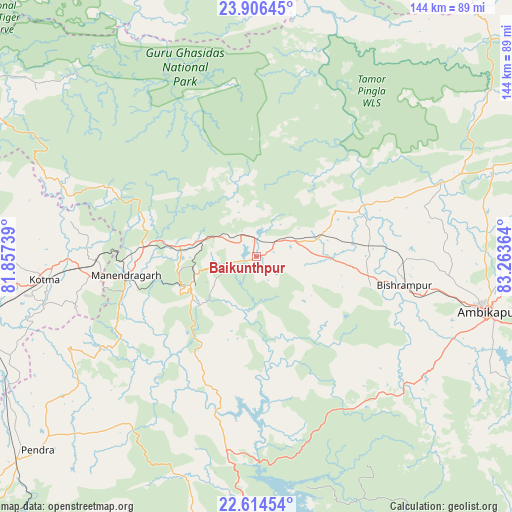 Baikunthpur on map