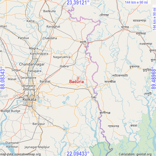 Badūria on map