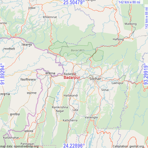 Badarpur on map