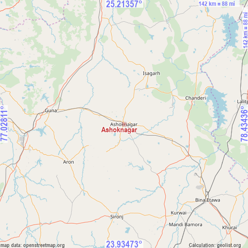 Ashoknagar on map