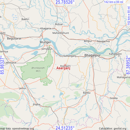 Asarganj on map